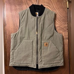 CARHARTT RELAXED FIT FIRM DUCK INSULATED RIB COLLAR VEST XL